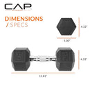 CAP Barbell Coated Dumbbell Weight | Multiple Options Pairs & Sets - Like New