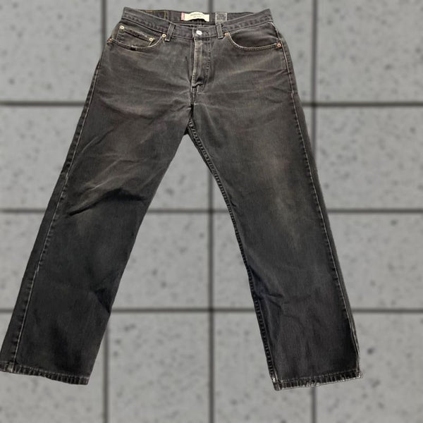 LEVIS 505 MENS REGULAR FIT JEANS WASH STRAIGHT LEG - SIZE: 34W X 29L - BLACK - Like New