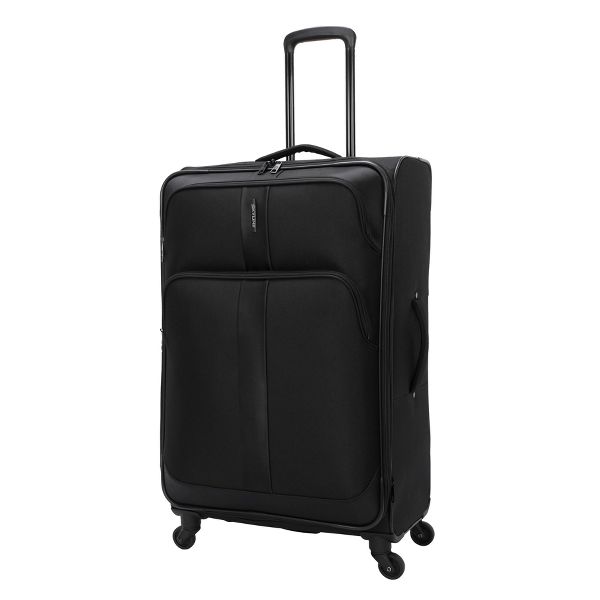 SKYLINE SOFTSIDE CHECKED SPINNER 5PC LUGGAGE SET - BLACK - Like New