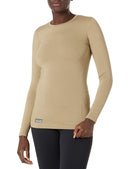UNDER ARMOUR WOMEN'S UA TACTICAL CREW BASE LONG SLEEVE SHIRT, FEDERAL TAN L - Brand New