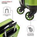 SWISSGEAR 7366 SIGNATURE HARDSIDE EXPANDABLE LUGGAGE WHEELS SA7366 - GREEN - Like New