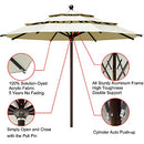 EliteShade USA 10-Year-Non-Fading Sunumbrella 11Ft 3 Tiers Market B08BCPSN69 - Like New