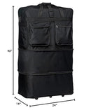 CLOUD NINE ROUNDTRIP ROLLING WHEELED DUFFLE BAG 36" - BLACK - Brand New