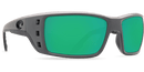 COSTA DEL MAR PERMIT SUNGLASSES - MATTE GRAY FRAME,GREEN MIRROR POLARIZED LENSES - Like New