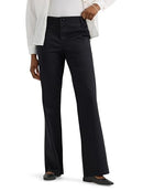 112354599 LEE WRINKLE FREE MID RISE BOOTCUT PANT SIZE 16 UNION-ALL BLACK - Like New