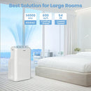 TOSOT 14,000 BTU (9,600 BTU SACC) Smart WiFi Portable Air Conditioner, White - Like New