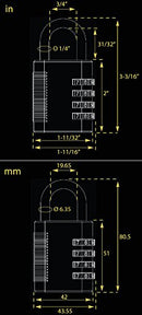 FLM SX-575 4-DIAL COMBINATION DISC HIGH SECURITY COMBINATION LOCK - BLACK - Like New