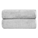 Amazon Basics 2 Piece Quick-Dry Oversize Bath Towel, 54" x 30", Platinum - Brand New
