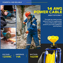 Goodyear Extension Cord Reel Retractable 14AWG x 100' Feet GUR073 - Black/Silver - Like New