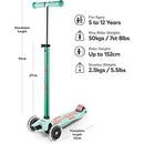Micro, Maxi Micro Deluxe LED, 3-Wheel Kids Scooter, Ages 5-12 - Brand New