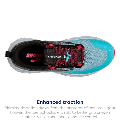 BROOKS WOMEN’S CASCADIA 17 TRAIL RUNNING SHOE SIZE WOMEN 10.5 DIVA PINK/BLACK - Like New