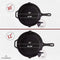 Cuisinel Cast Iron Skillets Set - 4 Piece Chef Pans 6" 8" 10" 12" 4 Heat - Black Like New