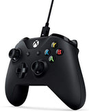 MICROSOFT XBOX CONTROLLER + CABLE FOR WINDOWS 1708 - BLACK - Like New
