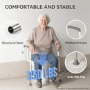 LOYODA TOILET SAFETY RAIL, ADJUSTABLE HEIGHT, WIDTH, 350 LBS - WHITE/GRAY - Like New