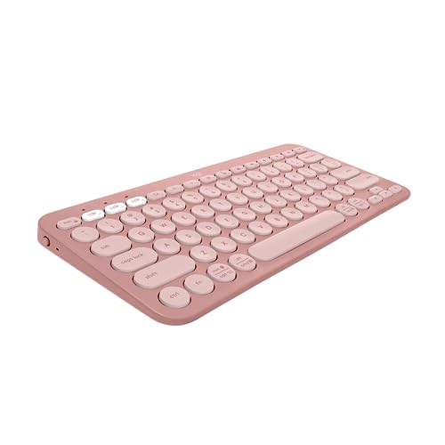 Logitech Pebble Keys 2 K380s Multi-Device Bluetooth Wireless Keyboard Tonal Rose - Like New