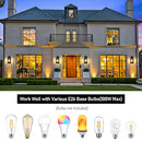 BESLOWE OUTDOOR WALL LIGHT FIXTURES E26 SOCKETS GLASS SHADES 2-PACK - BLACK - Like New