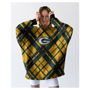 PEGASUS GREEN BAY PACKERS 34" X 34" DIGITAL DASH SHERPA HOODED FAN CAPE - Like New