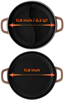 ROSEWILL 12.7 QT ELECTRIC HOT POT ACCESSORY KIT DUAL-SIDED HOT POT - MOCHA - Like New