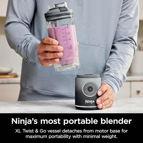 NINJA BC251GY BLAST MAX PERSONAL CORDLESS BLENDER FOR SMOOTHIES - GRAY - Like New