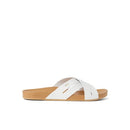 CI6515 REEF CUSHION SPRING BLOOM WOMENS FASHION SLIDE SANDAL WHITE TAN SIZE 8 - Like New