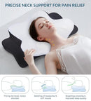 FAIORD CERVICAL NECK PILLOW FOR NECK & SHOULDER JK79 - BLACK - Like New