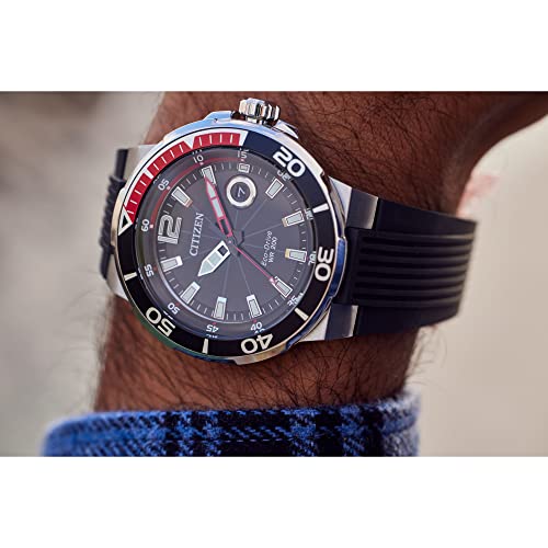 CITIZEN MEN'S ECO-DRIVE SPORT LUXURY ENDEAVOR WATCH - BLACK/RED - Like New