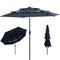 SUNNYDAZE 3-TIER 10' SOLID OCTAGON MARKET UMBRELLA - NAVY - Like New
