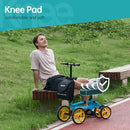 ELENKER STEERABLE KNEE SCOOTER, FOLDABLE KNEE WALKER BASKET DUAL BRAKING - BLUE - Like New