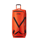 JEEP JS009D 27" TWO WHEEL ROLLING TRAVEL DUFFLE BAG - ORANGE - Brand New