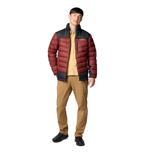 COLUMBIA MEN'S AUTUMN PARK II DOWN JACKET - SIZE: MEN M - SPICE/ BLACK - Brand New