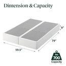ZINUS SLEEP MASTER 9 INCH HIGH PROFILE BIFOLD BOX SPRING, QUEEN - WHITE - Like New