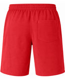 JUMP START MEN'S PERFORMANCE TRAINING SHORTS WITH ZIPPER POCKETS - SIZE: L - RED - Brand New
