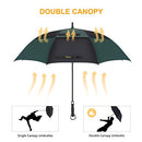 Heasy Golf Umbrella 62" Large Windproof Waterproof Oversize Canopy B07S6LPV8H - Brand New