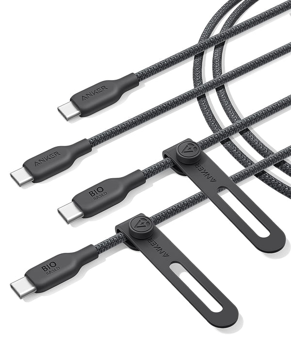 Anker Bio-Braided USB C Charger Cable, Fast Charge - 240W,6ft,2pack - BLACK Like New