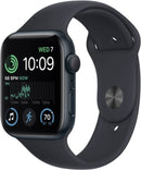 Apple Watch SE 2 GPS 44mm Aluminum Case Midnight Sport Band MNTG3LL/A - Midnight - Like New