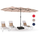 PHI VILLA 15ft Large Patio Umbrellas with Base Included, Outdoor Double-Sided - Like New