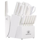 BRAVESTONE Knife Sets with Block, 15 Pcs Kitchen Knife Set - Scratch & Dent