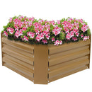 SUNNYDAZE DECOR 11.75" H RAISED METAL GARDEN BED GALVANIZED SQUARE - BROWN - Brand New