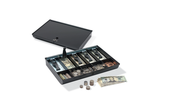 OFFICE DEPOT® BRAND REPLACEMENT CASH TRAY, 2 1/4"H X 15 7/8"W X 11 1/4"D, BLACK - Like New