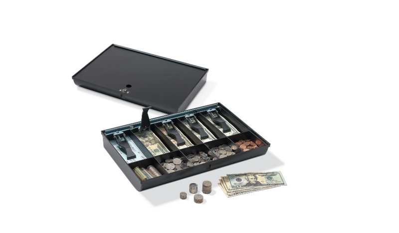 OFFICE DEPOT® BRAND REPLACEMENT CASH TRAY, 2 1/4"H X 15 7/8"W X 11 1/4"D, BLACK - Like New