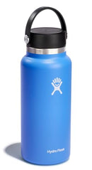 HYDRO FLASK WATER BOTTLE - INSULATED STAINLESS STEEL WIDE MOUTH - CASCADE BLUE - Brand New