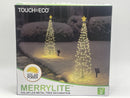 TOUCH OF ECO SOLAR 2PACK LED METAL CHRISTMAS TREE OUTDOOR, 4 FEET - WARM WHITE - Like New
