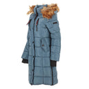 OLCW780 CANADA WEATHER GEAR WOMEN LONG PUFFER FAUX FUR TRIM TEAL OCEAN MEDIUM - Brand New