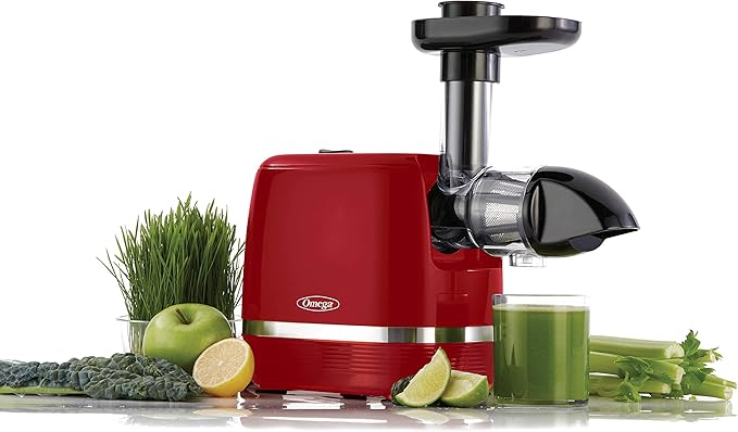 Omega H3000RED Cold Press 365 Juicer Slow Masticating Extractor - Red Like New