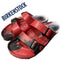 BIRKENSTOCK ARIZONA ESSENTIALS EVA NARROW WIDTH MEN 6N WOMEN 8N RED/BLACK/WHITE - Like New