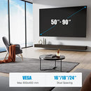 Pipishell Advanced Tilt TV Wall Mount Extentable for Most 50-90 inch TVs - Black - Brand New