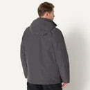 AMAZON ESSENTIALS MENS WATER RESISTANT 3 IN 1 SNOW JACKET SIZE L CHARCOAL - Brand New