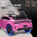 ENYOPRO 12V 7AH KIDS RIDE ON LICENSED DODGE CHARGER SRT HELLCAT - PINK - Like New