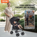 VEVOR Lightweight Stroller, Compact Easy Fold Multiposition Recline Canopy - Like New