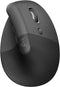 Logitech Lift Vertical Ergonomic Mouse Wireless Bluetooth 910-006466 - GRAPHITE Like New